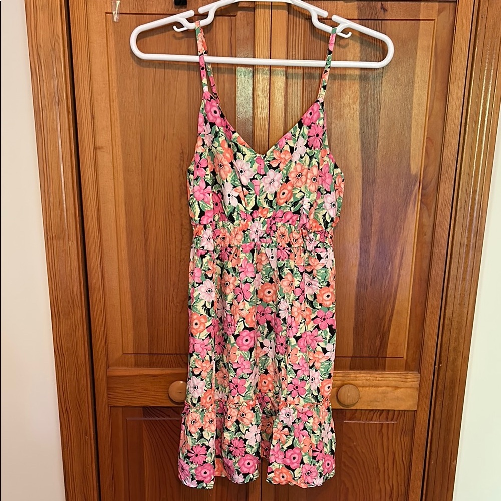 Rue21 Pink Green Floral Babydoll Dress | Plus 2X | NWT Smocked Tiered Mini